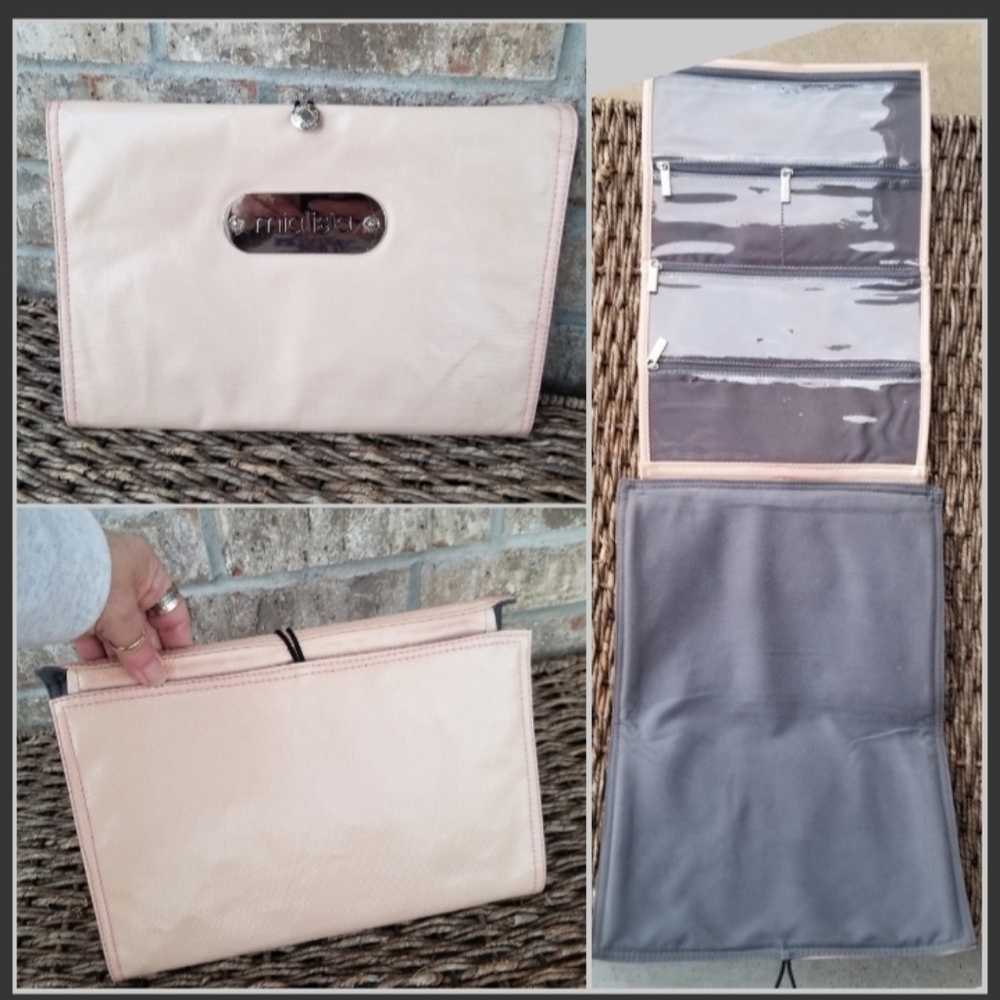 Trifold Travel Jewelry Case Organizer. Designer Travel Organizer For Electronics